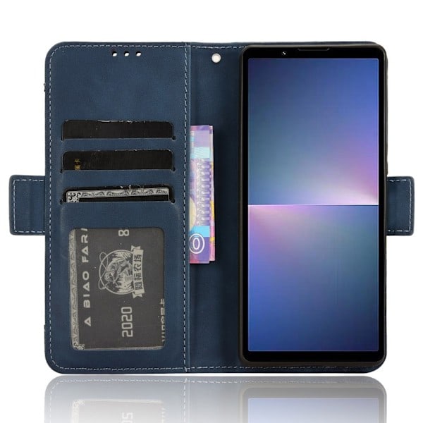 Sony Xperia 5 V Kotelo Irrotettavalla Korttikotelolla Sininen