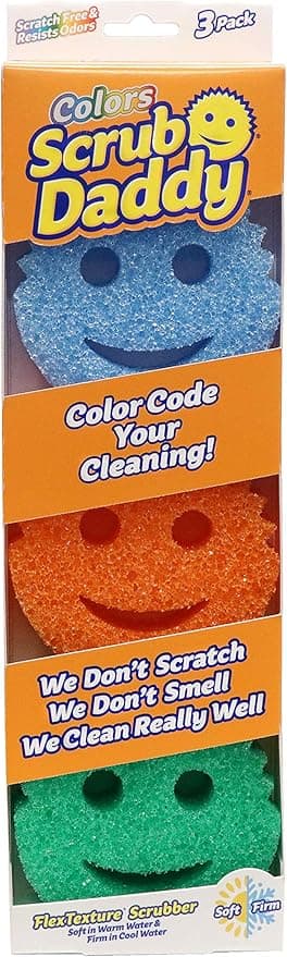 Scrub Daddy SDC3CTX12 Sieni, 3 kpl, Monivärinen