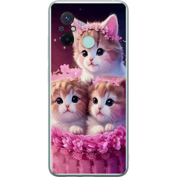 Xiaomi Redmi 12C Läpinäkyvä Kuori Kissat