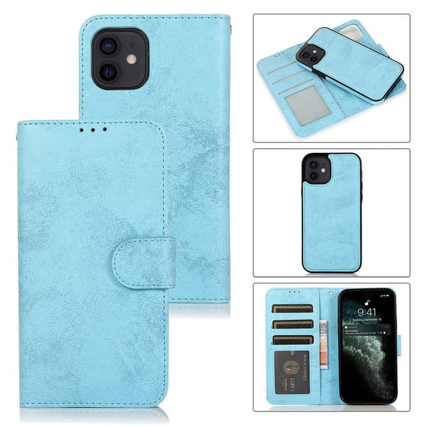 iPhone 12 Mini - Kaksitoiminen lompakkokotelo Brun