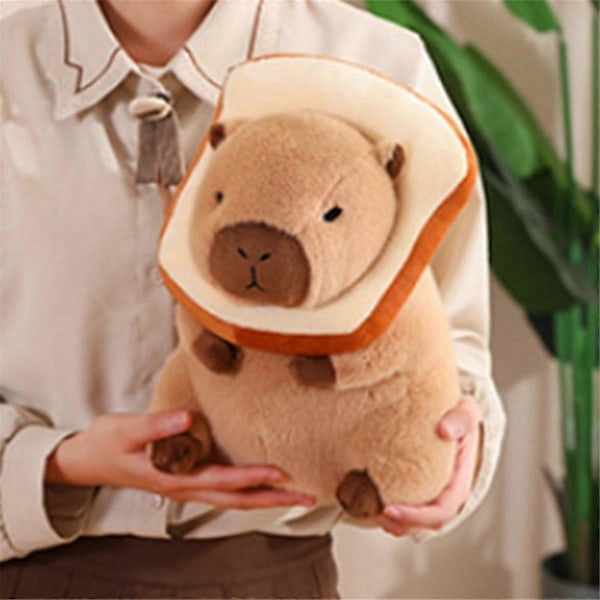 Söpö Kapybara Pehmotyyny Kannettavalla Paahtoleipäpäähineellä Kawaii Leipä Kapybara Pehmolelut{F2}