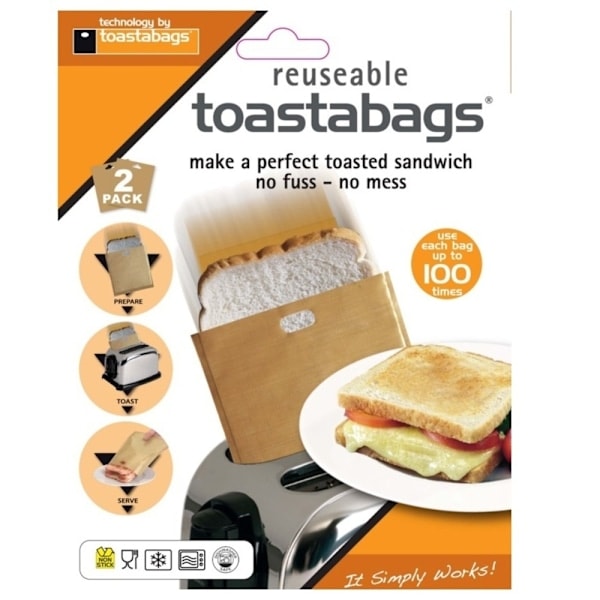 Toastabags Sandwichpose (2-pak) One Size Brun Brun One Size