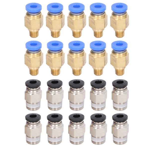 20-delt pneumatisk kobling PC4-M6 PC4-10 til 3D-printere, sæt til Creality Ender 3