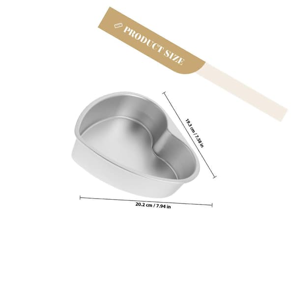 1 stk Hjerteformet Bageform til Bagning DIY Kreativ Aluminium Sølv