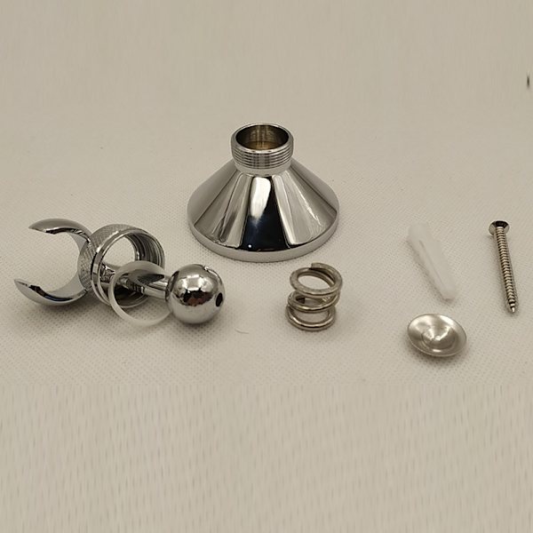 Justerbar dusjhodeholder i krom for standard dusjslange
