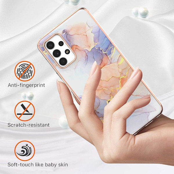 Samsung Galaxy A23 5G Cover Marmor Galaxy Hvid