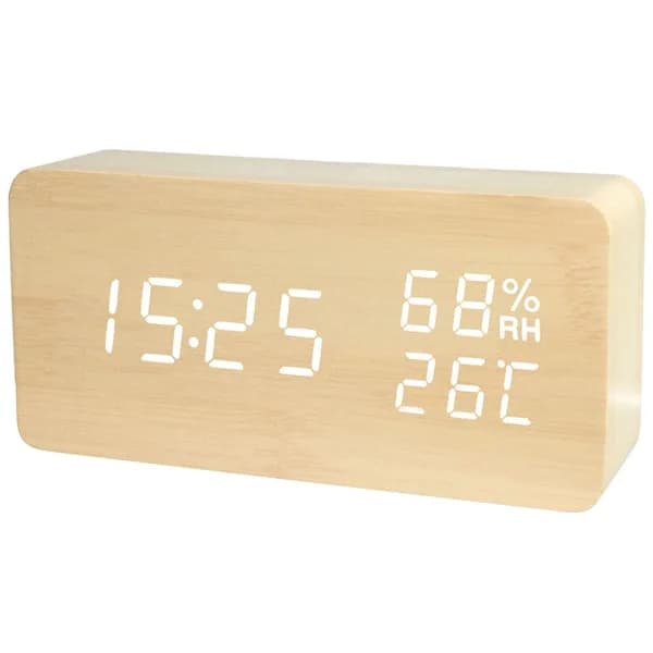 Digital Klokke med LED & Termometer - Vekkerklokke[CO]