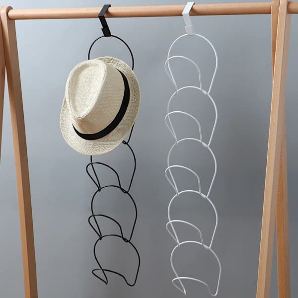 Vit 10-delt hatteholder, lueholder, parykkholder, store[CO]