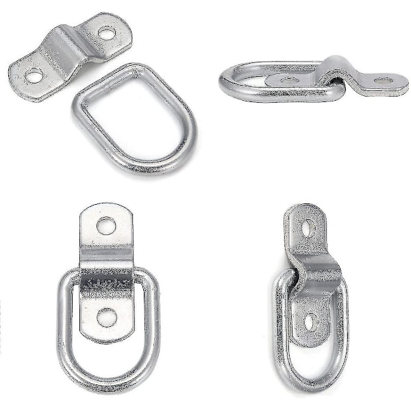 10-pakning D-ring-surringer forankring, 1/4 rustfritt stål tunge surringer