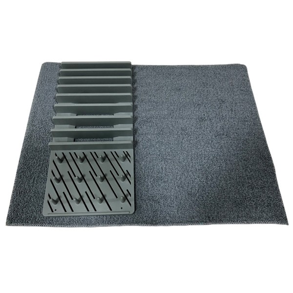 Dark Grey Dish Drying Mat Multifunctional Drying Mat Dish Mat