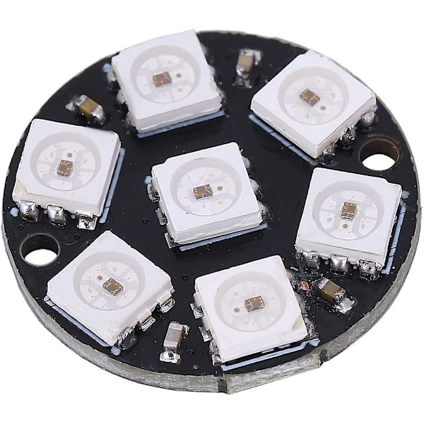 10 stk Led-lampepanel Praktisk rund ring Led-driverutviklingskort Kontrollkrets Farge Lys Cjmcu 7 Bit Ws2812 5050 Rgb