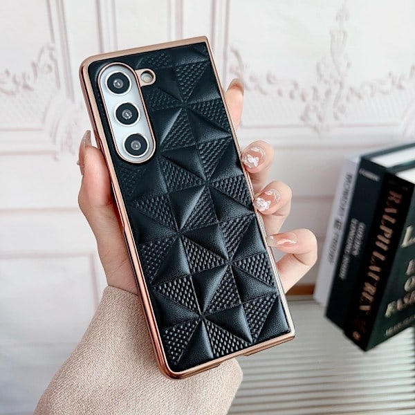 Galaxy Z Fold 6 Skal Läder Mörkgrön