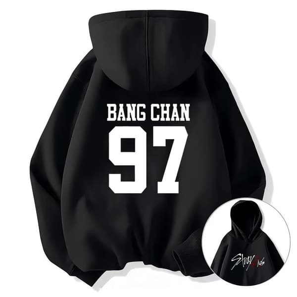 Stray Kids Uformell Hettegenser Unisex Langermet Genser B8 B8 S