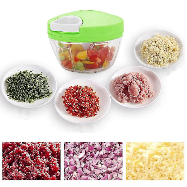 Manuell mathackare för grönsaker, frukt, nötter, lök, hackare, handdragen mincer, mixer, matberedare