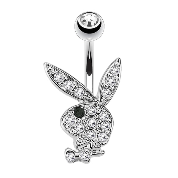 Stainless Steel Daily Stylish Cute Bunny Lightweight Sexy Gift Belly Button Ring New Excellent