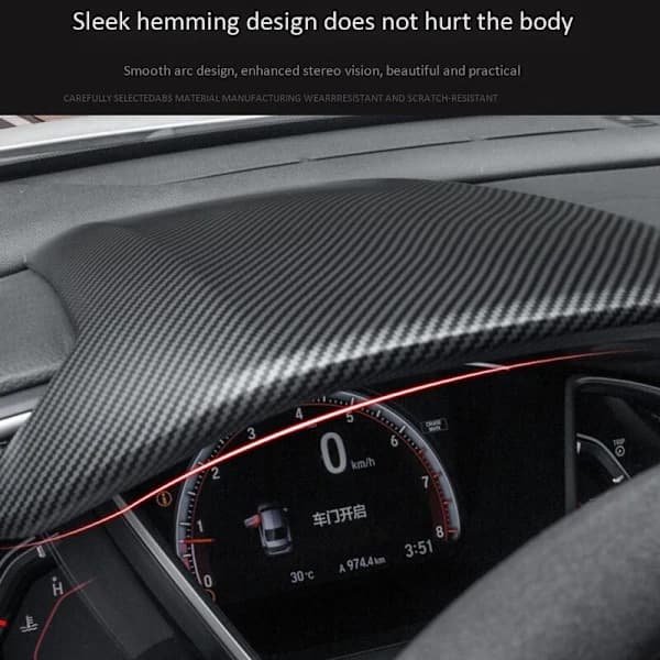 Fiber Matte Rattdeksel Instrumentpanel Speedometer Panel Dekor for X MK10 2017-2020 Venstrestyrt[co]