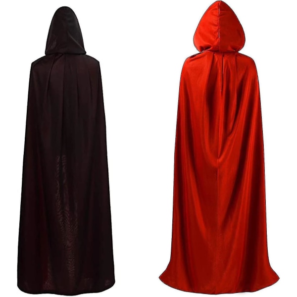 Reversibel Kappe til Voksne og Børn, Påske Nytår Kappe Fancy Dress Vampyr Troldmand Troldmand Rollespil Kappe-zong