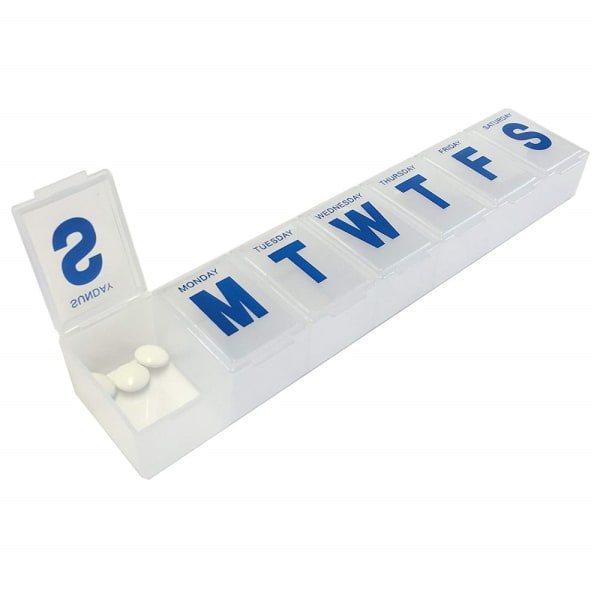 Förvaringsbox för piller varje vecka - (2 stycken)