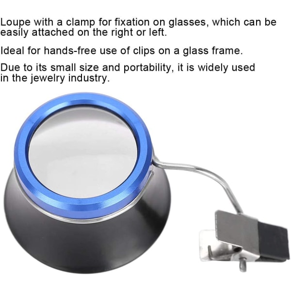 Förstoringsglasögon, Bärbara Clip-on Glasögon Smycken Watch Repair