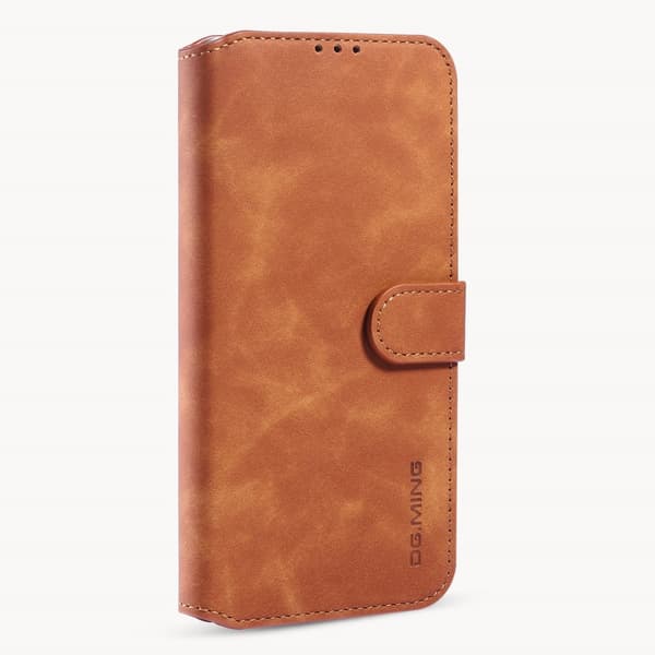 iPhone 12 / 12 Pro - DG.MING Retro Fodral - Brun Brown Brun