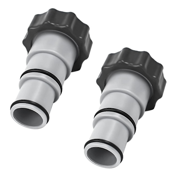 Intex ersättningspumpslangadapter med gänga - för 1,5  1,25\" slang - A-serie 25077rp 8\" grå 2-pack