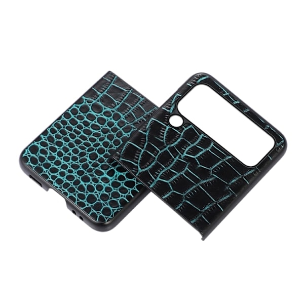 Samsung Galaxy Z Flip 4 Cover Krokodille Tekstur Læder Blå