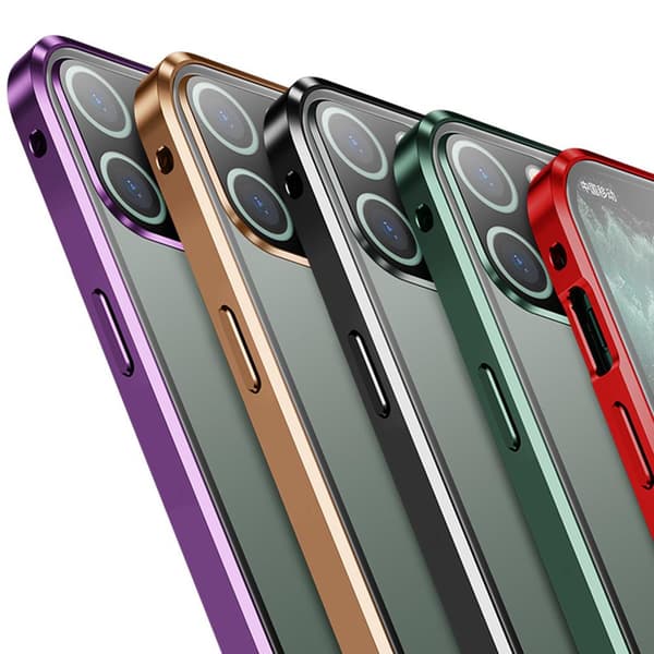 iPhone 12 Pro - Stilrent Magnetisk Dobbeltcover Lila