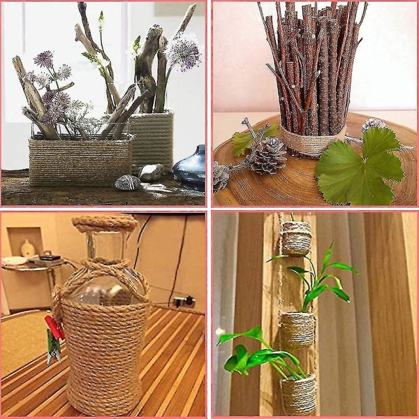 Naturlig Jute Garn Streng Garn Streng 3mm Kunst Og Håndverk Jute Tau For Gaveinnpakning,diy Håndverk,dekorasjon