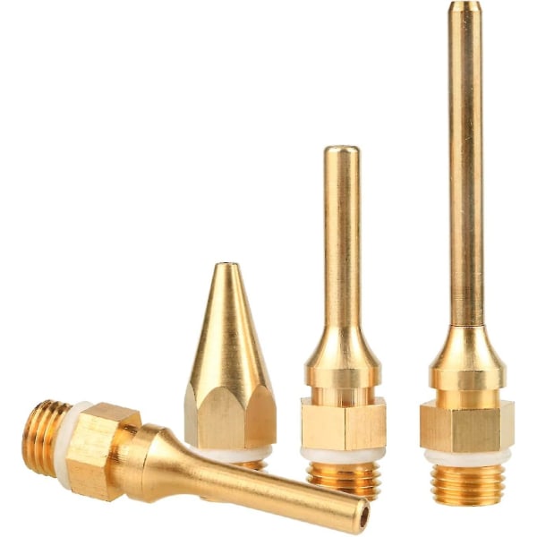 Copper Glue Gun Nozzle Kit, 4 Thread Diameter Interchangeable Copper Nozzles For Hot Glue Gun Tools TA