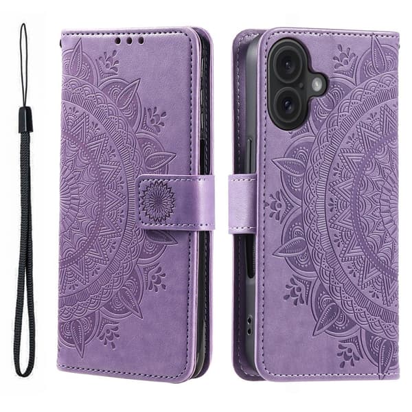 iPhone 17 Mandala Wallet Case - Purple Lila purple