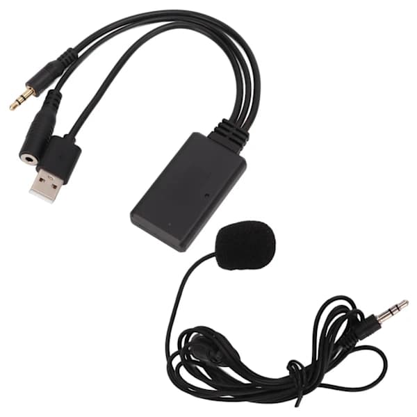 Bil Bluetooth 5.0 Trådløs Modul 1.5m Kabel Håndfri Mikrofon til Biler AUX IN Port[CO]