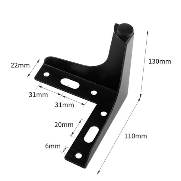 8 stk. sorte møbelben i metal, 13 cm sorte sofaben, moderne møbelben i metal til sofa, bord,[CO]