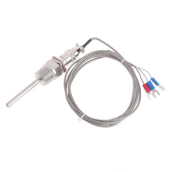 Rtd Pt100 Temperatursensor Probe L 5cm 1/2\" Npt Tråd For W/ Avtakbar Tilkobling