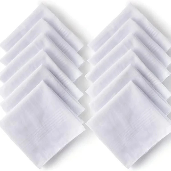 12-PACK VITA BOMULLSDAMHANDDUKAR vita[CO]