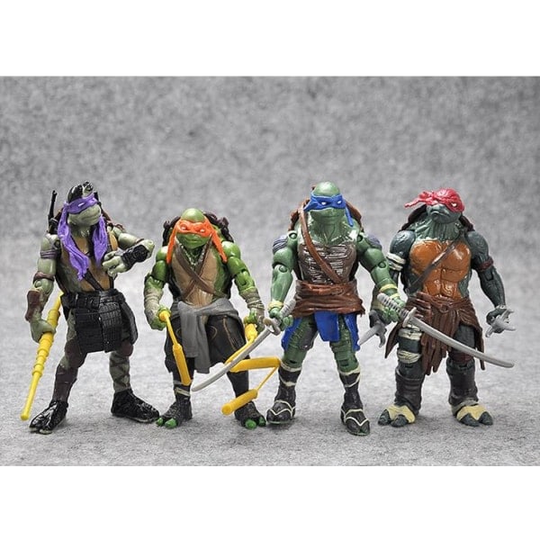 4 kpl Teenage Mutant Ninja Turtles - 12 cm - Uusi malli zdq
