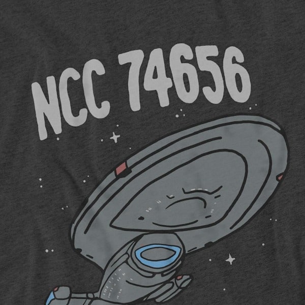 Star Trek Unisex Voksen The Intrepid Class T-Shirt 3XL Charcoal Charcoal 3XL