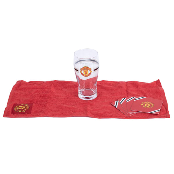 Manchester United FC Core Stripe Mini Bar Sæt Størrelse One Red/Whit Red/White One Size