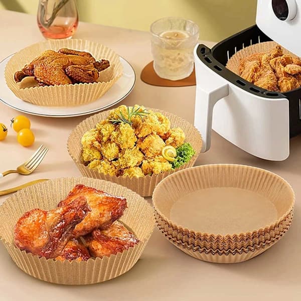 Air Fryer Papper 200-pack - 20cm Engångspapper för Airfryer brun[CO]