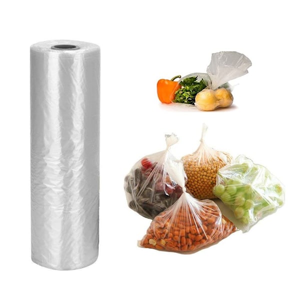 Plastpåse för frukt, grönsaker och bröd, rulle, transparent