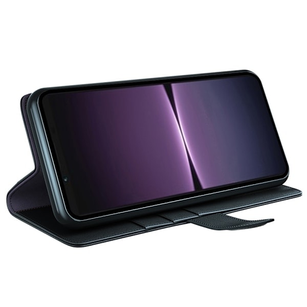 Sony Xperia 1 V Etui Premium Spaltlæder Sort