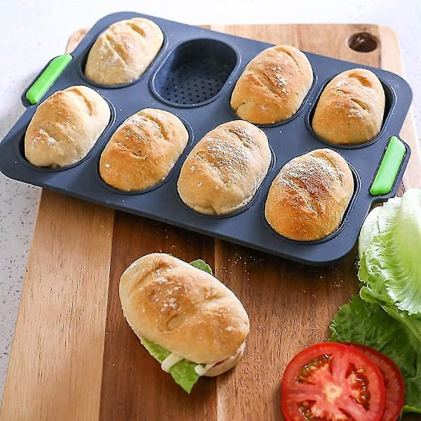 Minibaguettebageplade, brødkrispningsbakke, non-stick perforeret