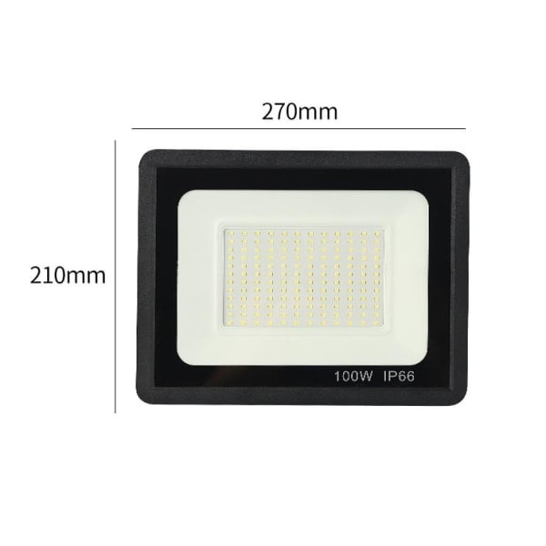 Udendørs LED Projektør Vandtæt Floodlight-100W, 270*210mm, 1 stk