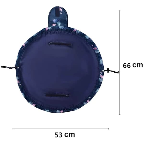 Kosmetiktaske med snøre blå blue[CO]