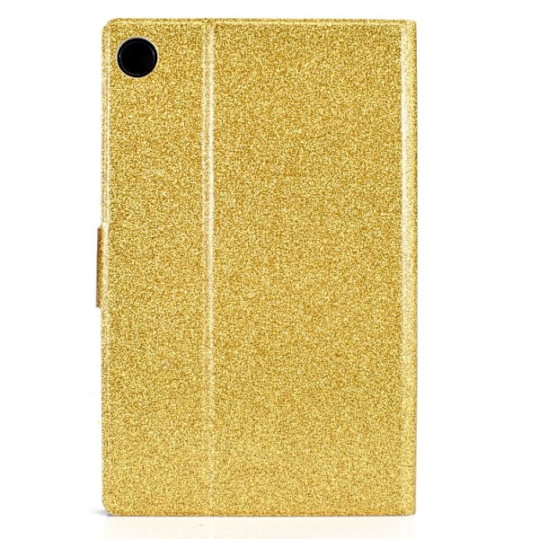 Samsung Galaxy Tab A9 / A11 Glitter Läderfodral Guld