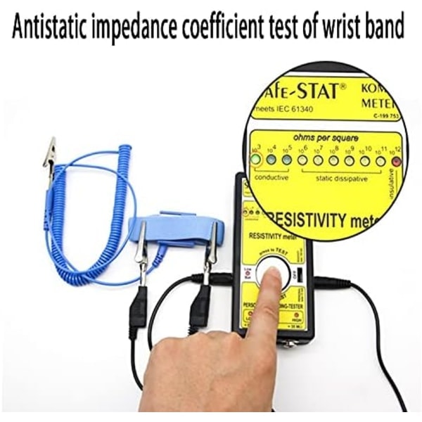 Antistatisk Justerbar Metalarmbånd Belagt med Farve Jordingsarmbånd ESD-udladning - Forhindrer Opbygning af Statisk Elektricitet (Trådbundet)
