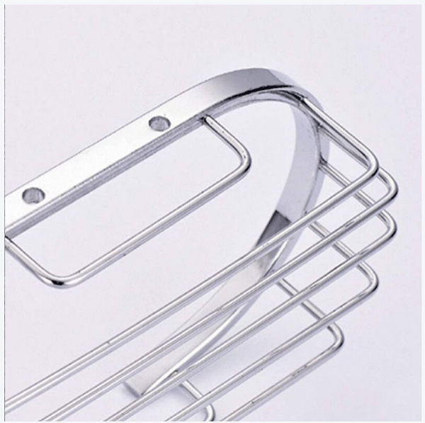 Soap dish, shower soap dish, wall-mounted stainless steel soap dish for bathroom kitchen - strong self-adhesive without drilling Silver