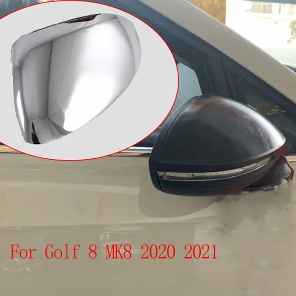 Krom sidespejlskappe til bil, sidespejlskappe passer til Golf 8 MK8 2020 2021[co]