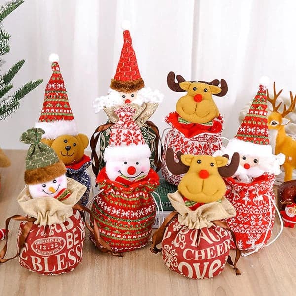 Julklappsposer med snøring, 3D-design Epleposer, Julklappsposer Stil 1 Stil 1[co]