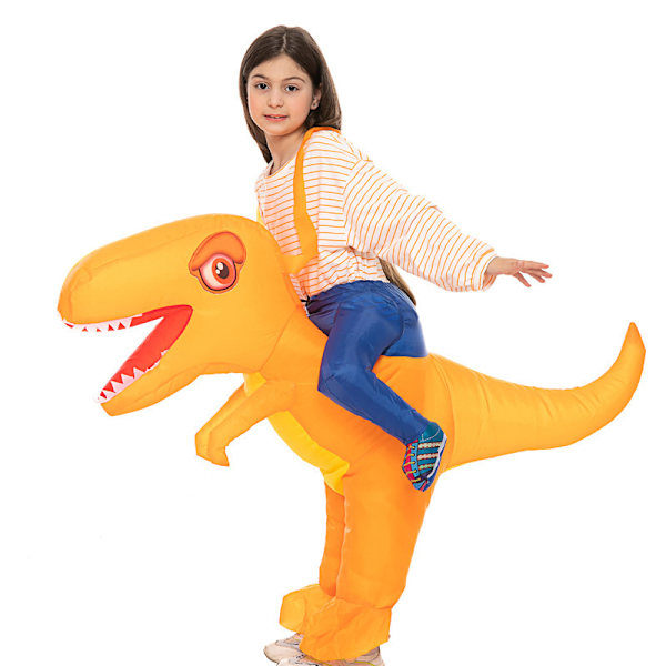 (Specialerbjudanden) Uppblåsbar Dinosauriedräkt Barn Halloween Rekvisita Rolig Tyrannosaurus Rex Alien Kläder Juldräkt_NA