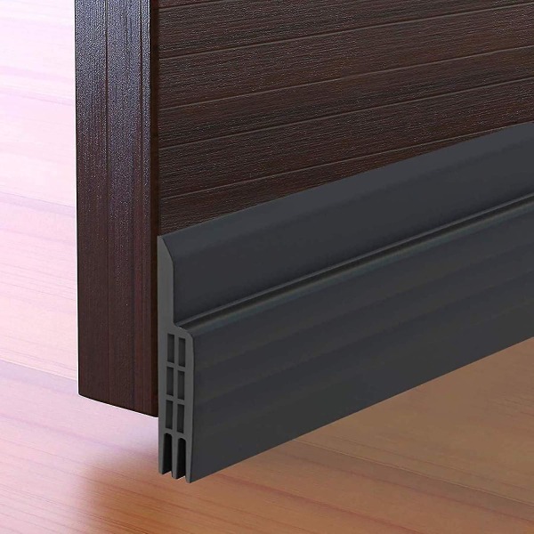 Door Draft Excluder Strip, Self Adhesive Draft Excluder Tape For Noise Proof And Energy Saving, Door Bottom Seal  (black/45mm Width X 1m Length)